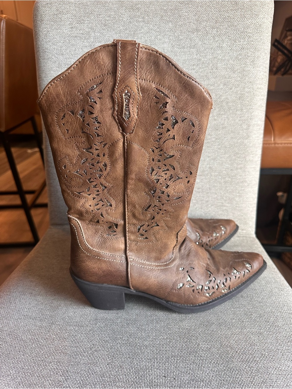Brown Roper Glitz Snip Toe Boots